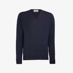 JOHN SMEDLEY Blenheim V-neck Wool Jumper