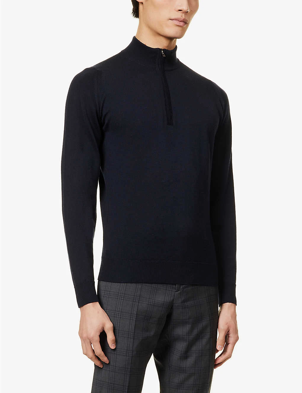 JOHN SMEDLEY Concealed Zip Merino-wool Jumper - Image 4