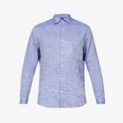 Antonio Regular-fit Cutaway-collar Linen Shirt
