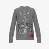 Hugo Snake-print Cable-knitted Jumper