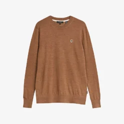 Ted Baker Flower-embroidered Crewneck Wool Sweater