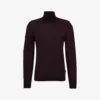 Boss Funnel-neck Regular-fit Wool-knit Jumper