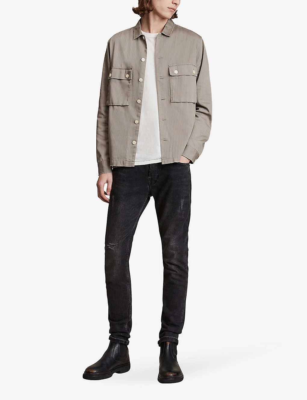 AllSaints Rex Slim-fit Tapered Stretch-denim Jeans - Image 2