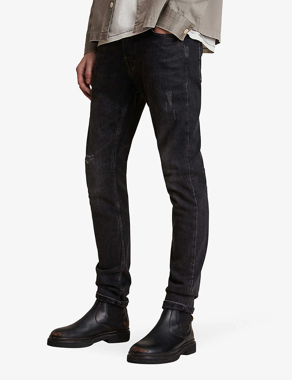 AllSaints Rex Slim-fit Tapered Stretch-denim Jeans - Image 3