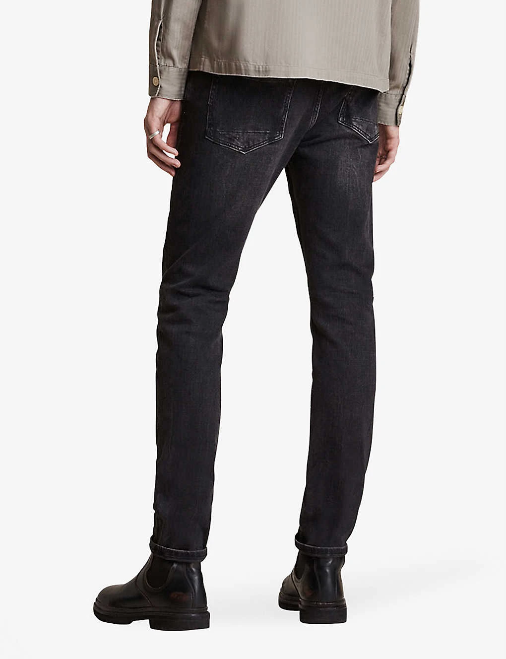 AllSaints Rex Slim-fit Tapered Stretch-denim Jeans - Image 4