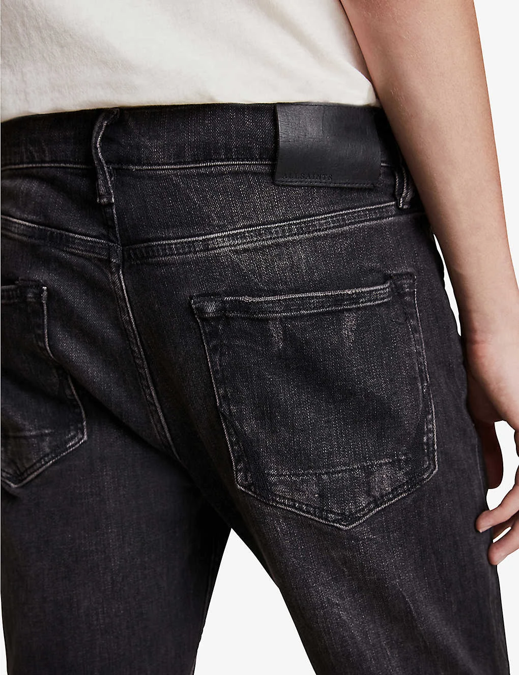 AllSaints Rex Slim-fit Tapered Stretch-denim Jeans - Image 6