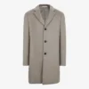 Reiss Gable Notch-lapel Single-breasted Wool-blend Coat