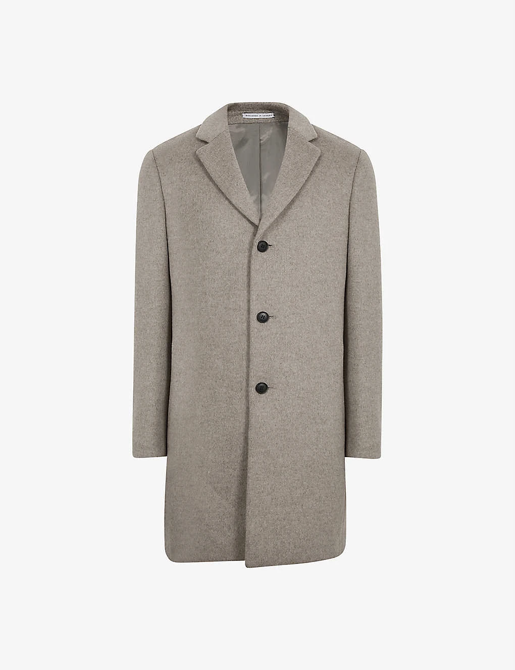 Reiss Gable Notch-lapel Single-breasted Wool-blend Coat