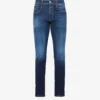 Replay Anbass Brand-embroidered Slim-fit Stretch-denim Jeans