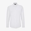 Boss Slim-fit Spread-collar Stretch-cotton Blend Shirt