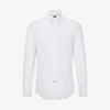 Boss Slim-fit Long-sleeved Cotton-poplin Shirt