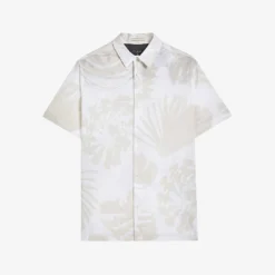 Ted Baker Velmere Shell-print Cotton Shirt