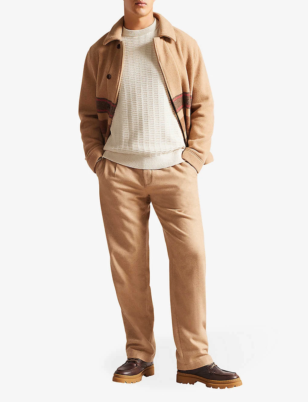 Ted Baker Crannog Textured-detail Cotton-blend Jumper - Image 2