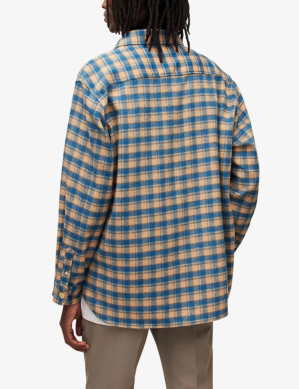AllSaints Adria Oversized Checked Woven Shirt - Image 4