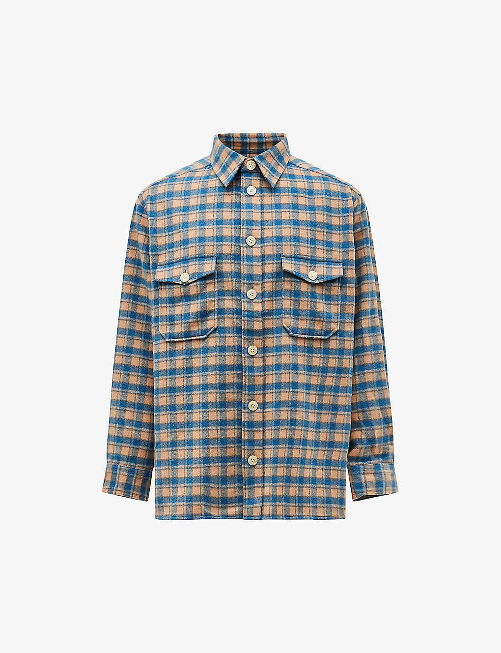 AllSaints Adria Oversized Checked Woven Shirt