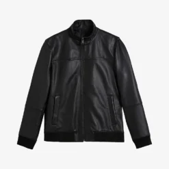 Ted Baker Dwite High-neck Leather Jacket
