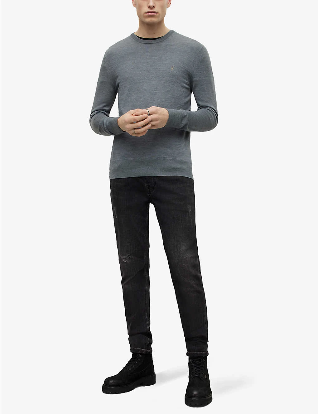 AllSaints Mode Ramskull-embroidered Wool Jumper - Image 2