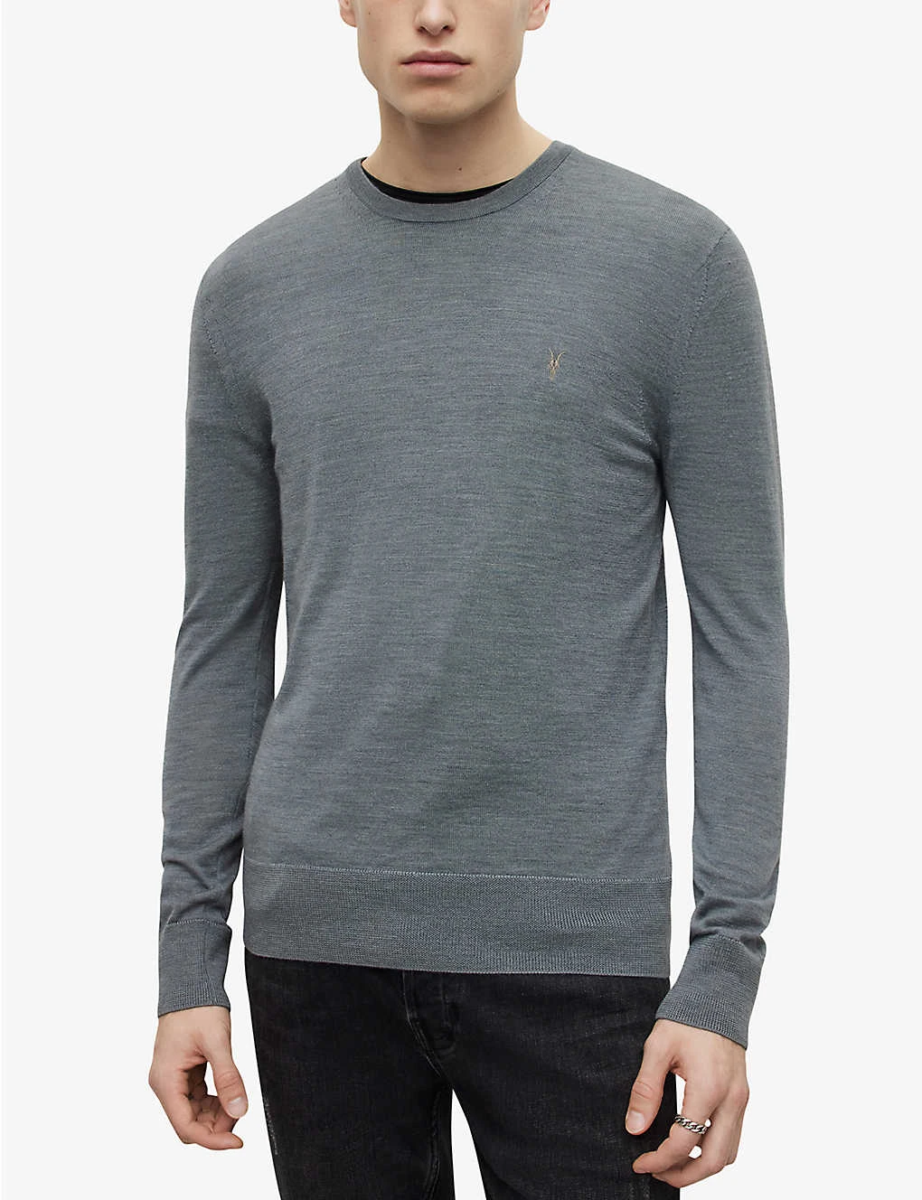 AllSaints Mode Ramskull-embroidered Wool Jumper - Image 3