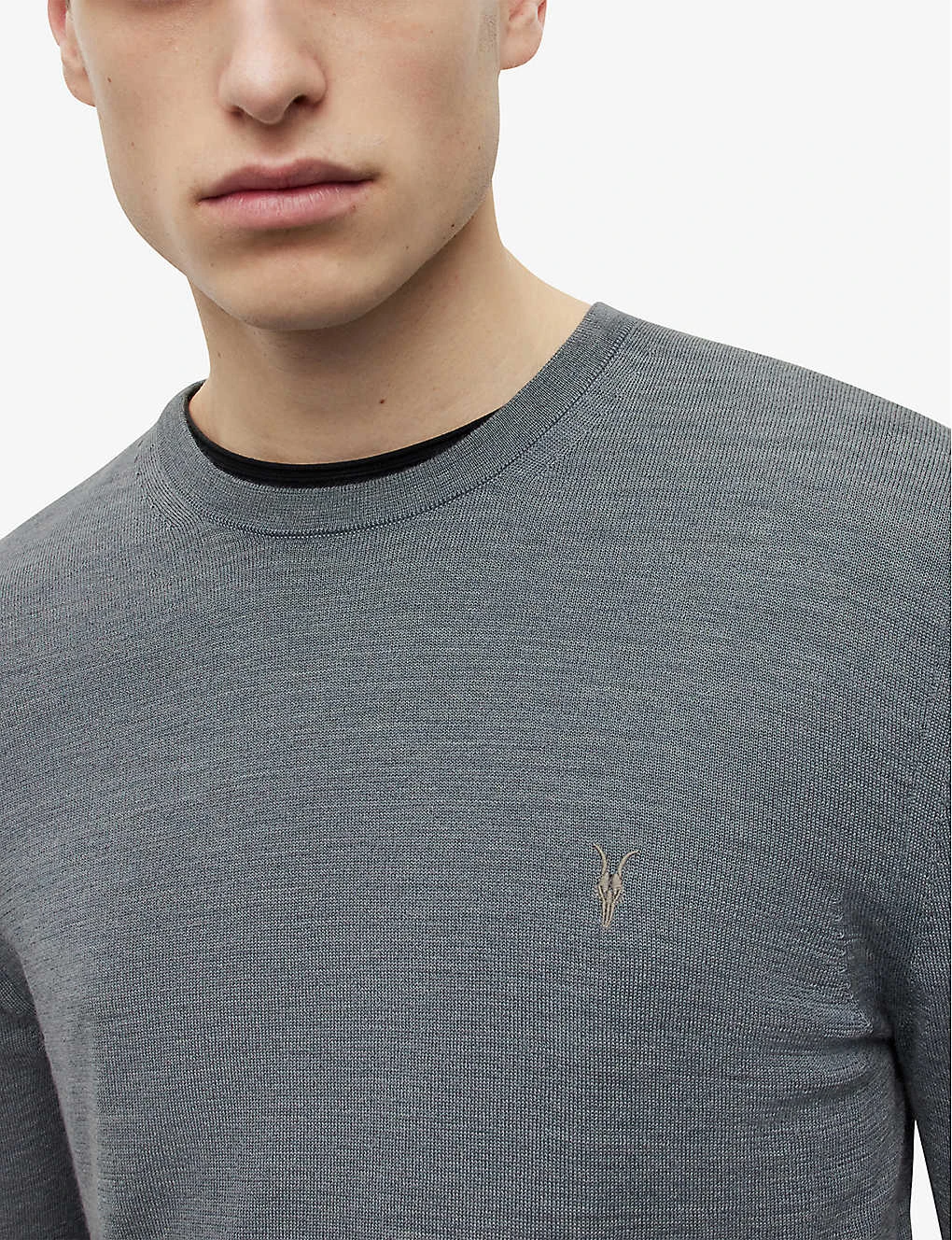 AllSaints Mode Ramskull-embroidered Wool Jumper - Image 5