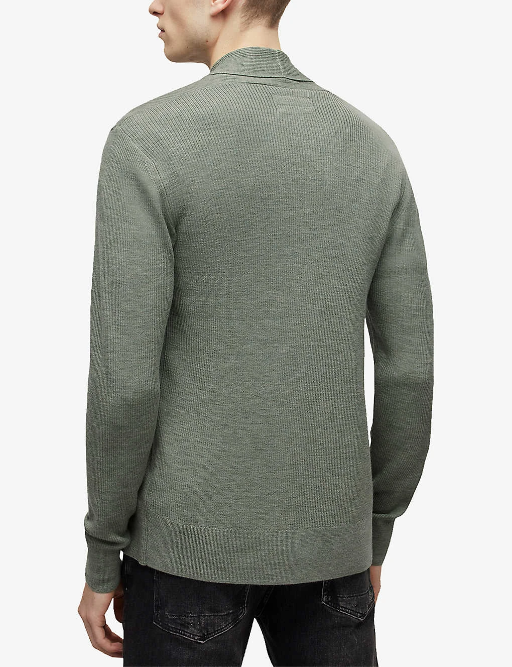 AllSaints Mode Ramskull-embroidered Merino-wool Cardigan - Image 4