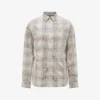 AllSaints Ramskull-embroidered Check Cotton Shirt