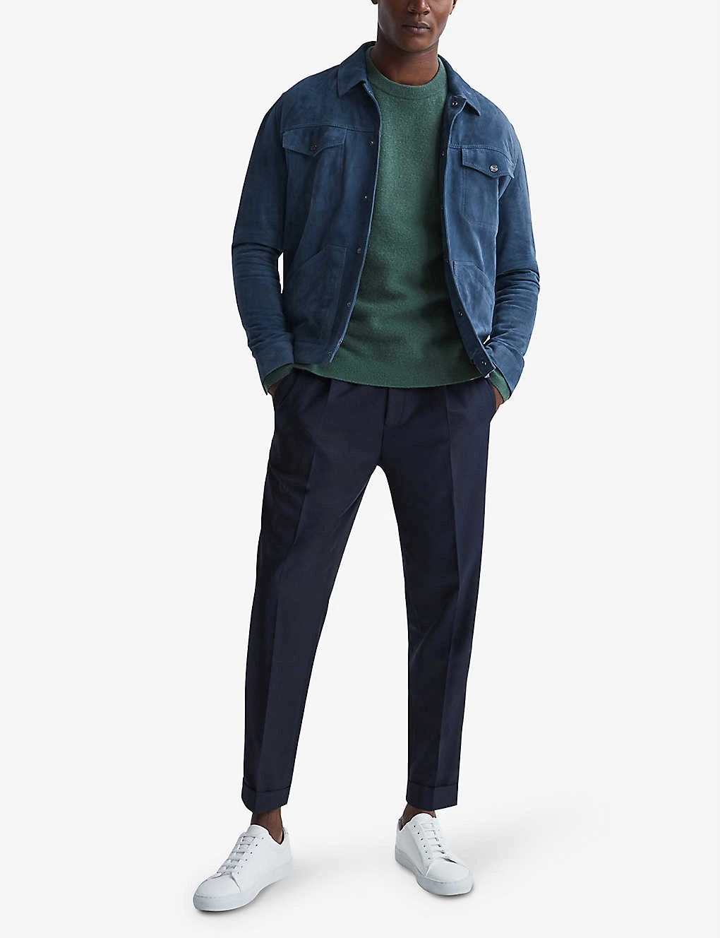 Reiss Prague Crewneck Merino Wool-blend Jumper - Image 2