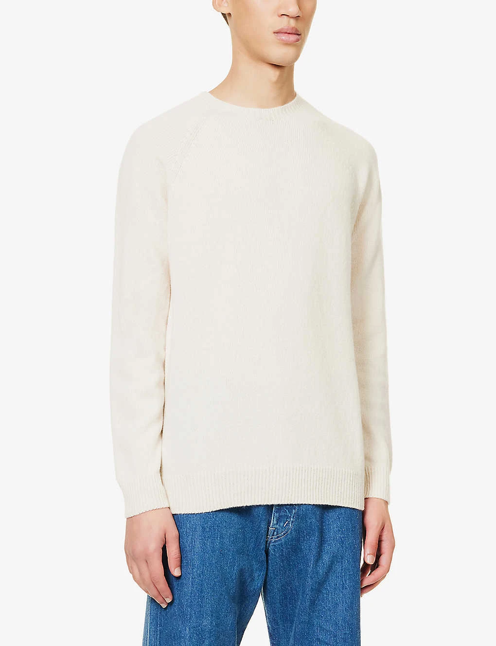 Sunspel Crewneck Wool Knitted Jumper - Image 3
