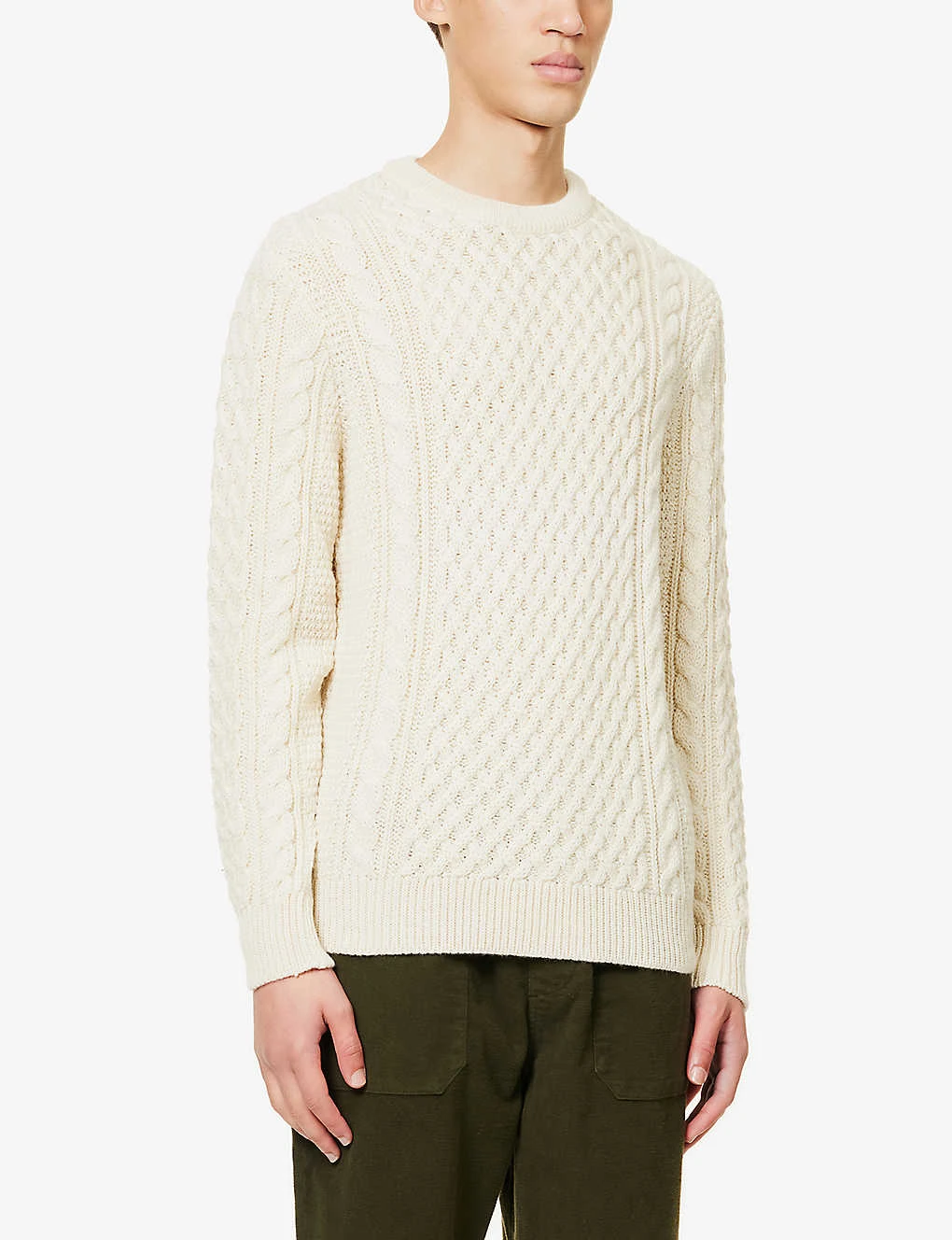 Sunspel Cable-knit Wool Knitted Jumper - Image 3