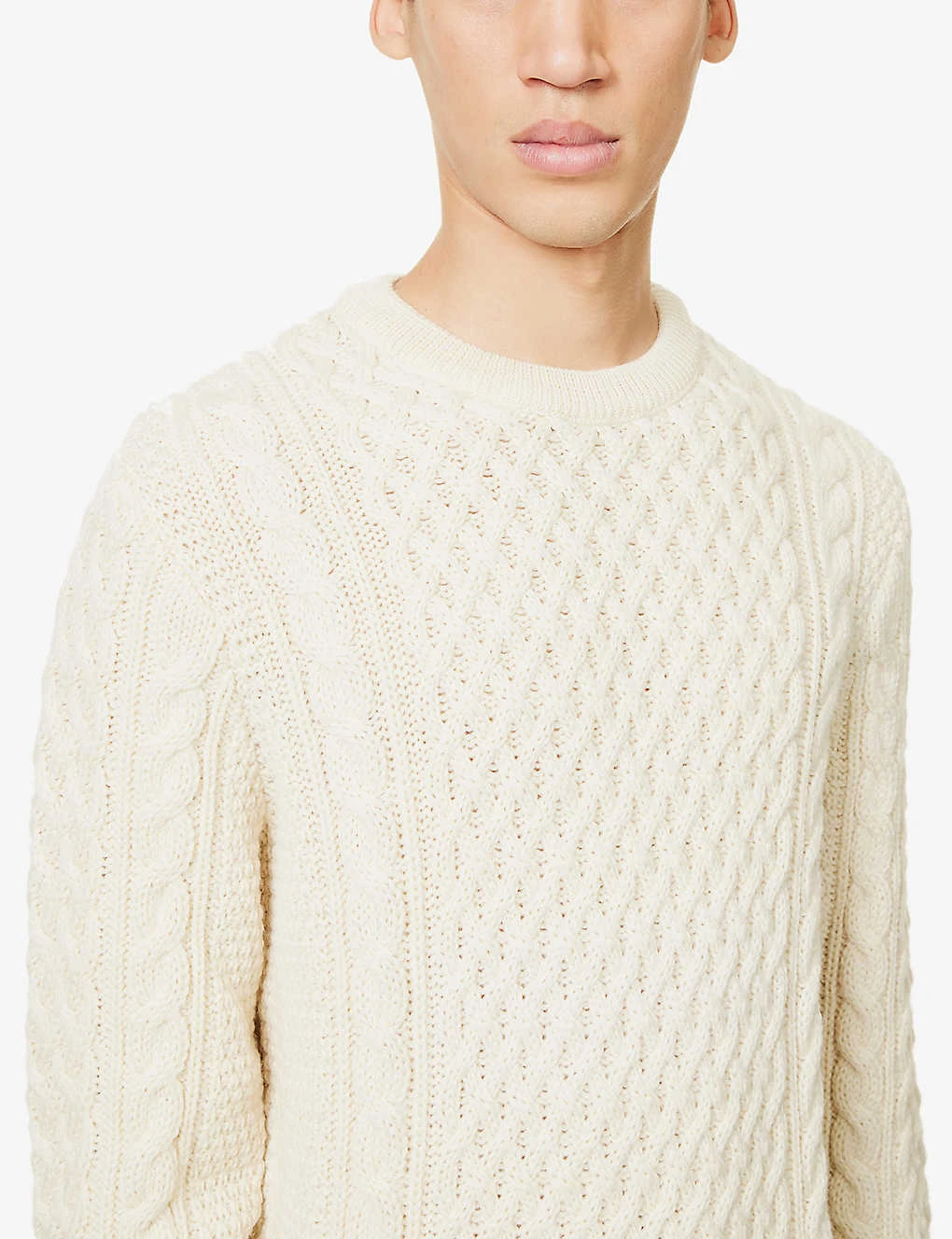 Sunspel Cable-knit Wool Knitted Jumper - Image 5