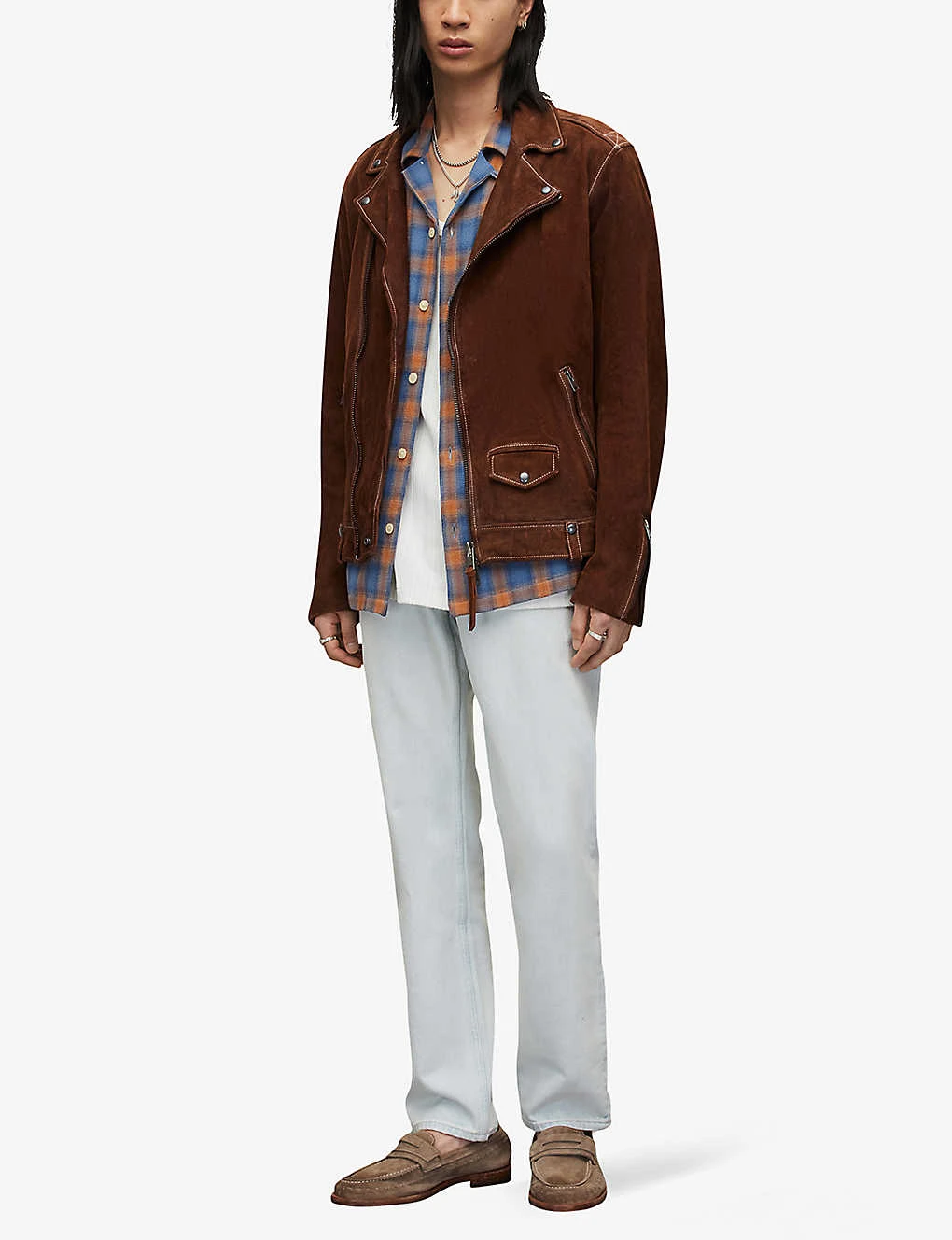 AllSaints Milo Asymmetric-zip Leather Jacket - Image 2