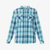 Unisex Lapis Lazuli Checked Cashmere Shirt