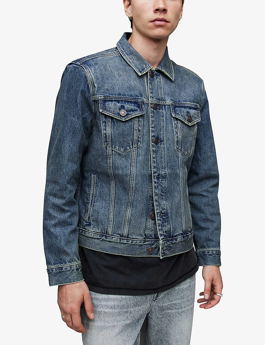 AllSaints Carrer Patch-pocket Denim Jacket - Image 3