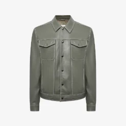 Reiss Gisborne Leather Tucker Jacket