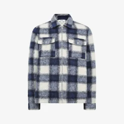 Reiss Angelo Check-pattern Zip-up Woven Overshirt