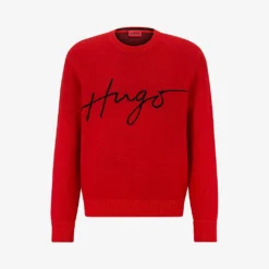 Hugo Leisure Logo-print Wool-blend Jumper