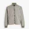 AllSaints Vesco Quilted Ramskull-embroidered Cotton-blend Jacket