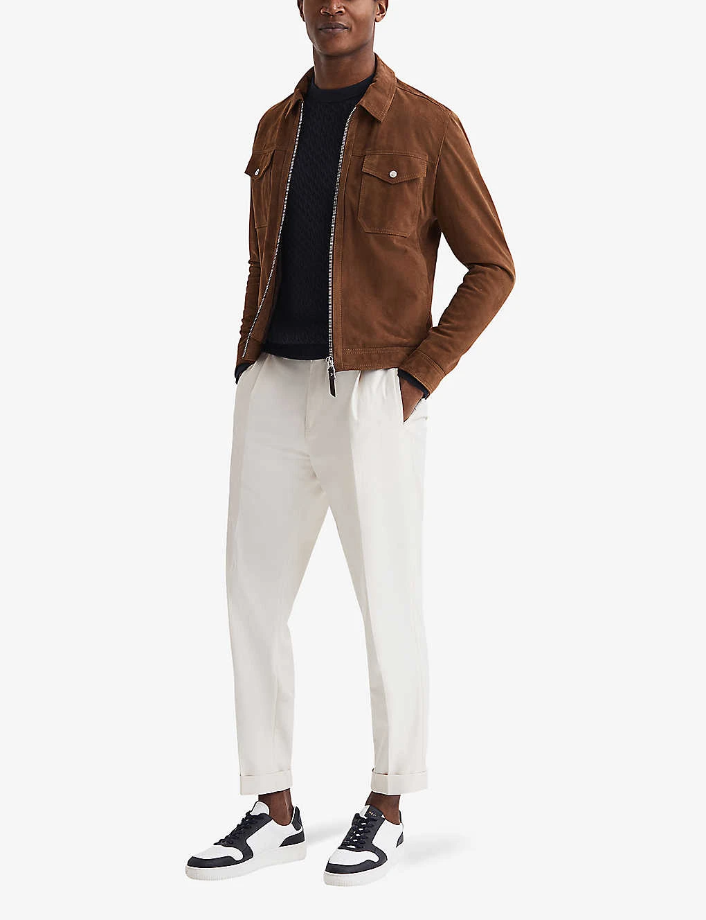 Reiss Arran Crewneck Cable Knitted Jumper - Image 2