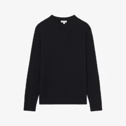 Reiss Arran Crewneck Cable Knitted Jumper