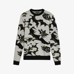 Ted Baker Ozier Floral-print Wool Jumper