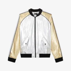 THE KOOPLES Contrasting Metallic-cotton Bomber Jacket