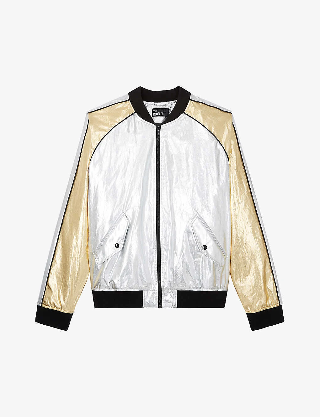THE KOOPLES Contrasting Metallic-cotton Bomber Jacket