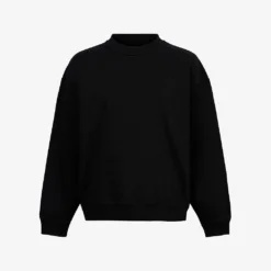AllSaints Bolus Crew-neck Relaxed-fit Cropped Organic-cotton Jumper