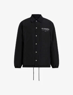 AllSaints Underground Logo-print Padded Cotton-blend Coach Jacket