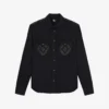 THE KOOPLES Classic-collar Stud-embellished Cotton Shirt