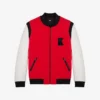 THE KOOPLES Logo-embroidered Colour-block Cotton Varsity Jacket