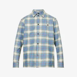 Bottega Veneta Check-patterned Oversized-fit Leather Shirt