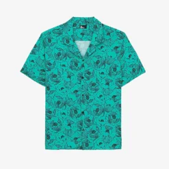 THE KOOPLES Floral-print Hawaiian Woven Shirt