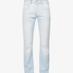 7 For All Mankind The Straight Breezy Straight-leg Mid-rise Stretch-denim Jeans