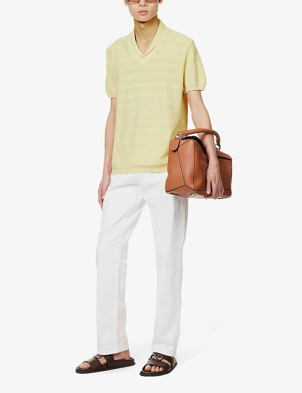 Oscar Jacobson Rolle Short-sleeved Cotton-knit Jumper - Image 2