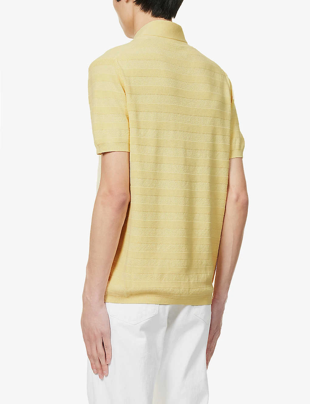 Oscar Jacobson Rolle Short-sleeved Cotton-knit Jumper - Image 4